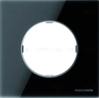 Рамка одинарная ABB Skymoon, черное стекло 2CLA867100A3101 2CLA867100A3101