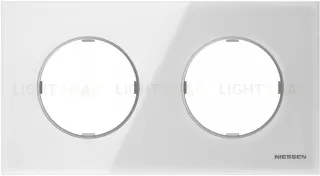 Рамка двойная ABB Skymoon, белое стекло 2CLA867200A3001 2CLA867200A3001