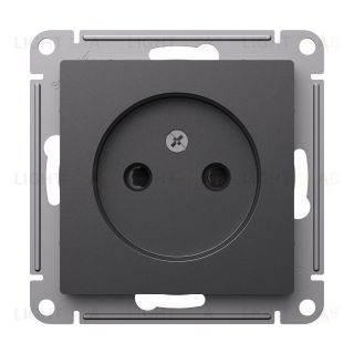 Розетка без заземления со шторками Schneider Electric Atlasdesign 16А, базальт ATN001449 ATN001449