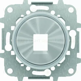 Розетка телефонная одинарная ABB Skymoon RJ12, хром 2CLA201720A1001+2CLA861810A1401 2CLA201720A1001 + 2CLA861810A1401