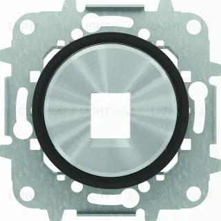 Розетка компьютерная одинарная ABB Skymoon RJ45 5 кат., черное стекло 2CLA201850A1001+2CLA861810A1501 2CLA201850A1001 + 2CLA861810A1501