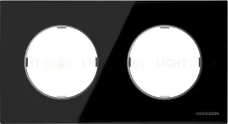 Рамка двойная ABB Skymoon, черное стекло 2CLA867200A3101 2CLA867200A3101