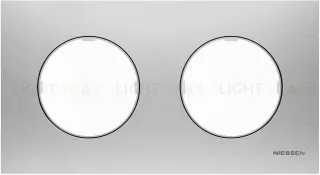 Рамка двойная ABB Skymoon, нержавеющая сталь 2CLA867200A4001 2CLA867200A4001