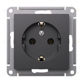 Розетка с заземлением Schneider Electric Atlasdesign 16А, базальт ATN001443 ATN001443