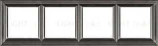Рамка четверная Jung Eco Profi Deco, антрацит EPD484AN EPD484AN
