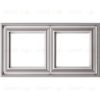 Рамка двойная Jung Eco Profi Deco, алюминий EPD482AL EPD482AL