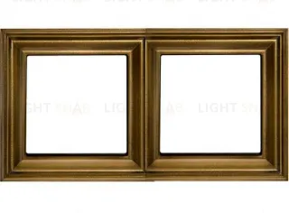 Рамка двойная Jung Eco Profi Deco, античная латунь EPD482AT EPD482AT