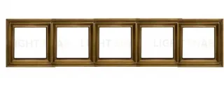 Рамка пятерная Jung Eco Profi Deco, античная латунь EPD485AT EPD485AT