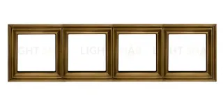 Рамка четверная Jung Eco Profi Deco, античная латунь EPD484AT EPD484AT