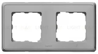 Рамка двойная Legrand Cariva алюминий 773672 773672