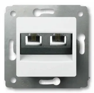 Розетка телефонная двойная RJ11 Legrand Cariva белый 773639 773639