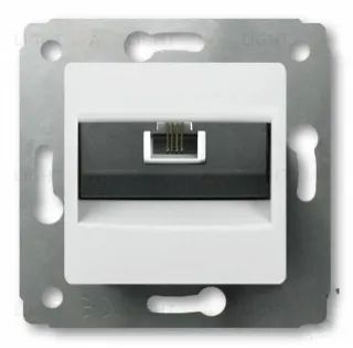 Розетка телефонная одинарная RJ11 Legrand Cariva белый 773638 773638