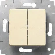 Выключатель 2 клавишный Legrand Cariva 10А слоновая кость 773758 773758