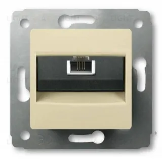 Розетка телефонная одинарная RJ11 Legrand Cariva слоновая кость 773738 773738