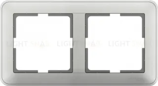 Рамка двойная Schneider Electric W59 матовый хром KD-2-58 KD-2-58