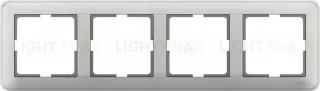 Рамка четверная Schneider Electric W59 матовый хром KD-4-58 KD-4-58