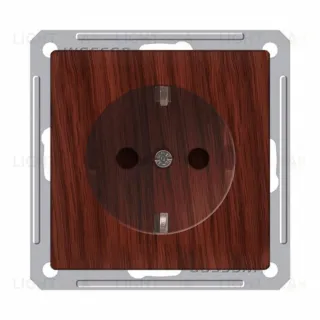 Розетка с заземлением с защитными шторками Schneider Electric W59 16А/250В, мореный дуб RS16-152-9-86 RS16-152-9-86