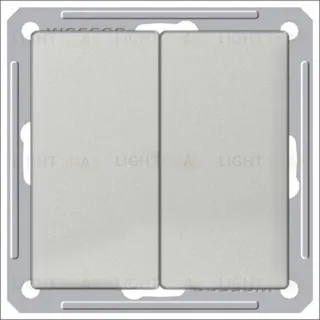 Переключатель двухклавишный Schneider Electric W59 (вкл/выкл с 2-х мест) 16А/250В матовый хром VS616-256-5-86 VS616-256-5-86