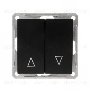 Выключатель для жалюзи с механической блокировкой Schneider Electric W59 16А/250В, черный бархат VS416-253-6-86 VS416-253-6-86