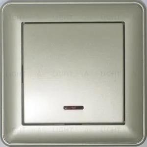 Выключатель одноклавишный перекрестный с подсветкой Schneider Electric W59 (вкл/выкл с 3-х мест) 16А/250В шампань VS716-159-4-86 VS716-159-4-86