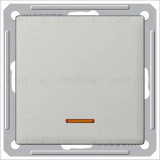 Выключатель одноклавишный перекрестный с подсветкой Schneider Electric W59 (вкл/выкл с 3-х мест) 16А/250В матовый хром VS716-159-5-86 VS716-159-5-86