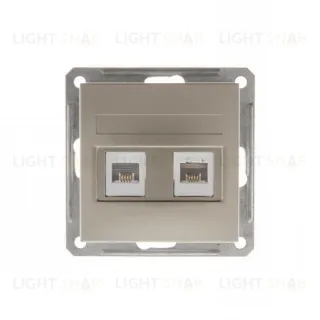 Розетка двойная телефон + компьютерная Schneider Electric W59 5е (RJ11+RJ45) шампань RSI-251TK5E-4-86 RSI-251TK5E-4-86