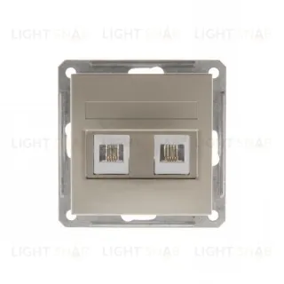 Розетка компьютерная двойная Schneider Electric W59 RJ45 кат. 5e шампань RSI-251KK5E-4-86 RSI-251KK5E-4-86