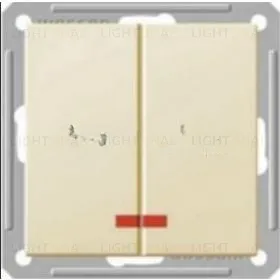 Выключатель двухклавишный с подсветкой Schneider Electric W59 16А/250В слоновая кость VS516-251-2-86 VS516-251-2-86