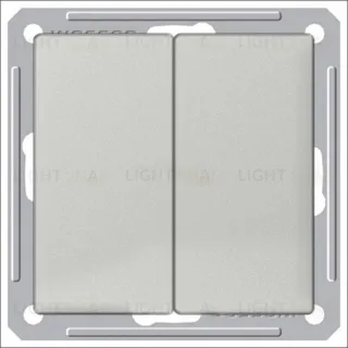 Выключатель двухклавишный Schneider Electric W59 16А/250В матовый хром VS516-252-5-86 VS516-252-5-86