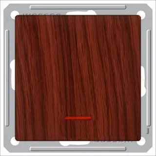 Выключатель одноклавишный с подсветкой Schneider Electric W59 16А/250В мореный дуб VS116-153-9-86 VS116-153-9-86