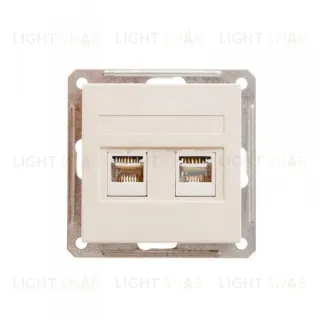 Розетка двойная телефон + компьютерная Schneider Electric W59 5е (RJ11+RJ45) слоновая кость RSI-251TK5E-2-86 RSI-251TK5E-2-86