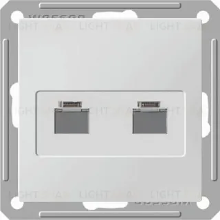 Розетка компьютерная двойная Schneider Electric W59 RJ45 кат. 5e белый RSI-251KK5E-1-86 RSI-251KK5E-1-86