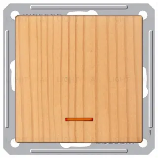 Выключатель одноклавишный перекрестный с подсветкой Schneider Electric W59 (вкл/выкл с 3-х мест) 16А/250В сосна VS716-159-7-86 VS716-159-7-86