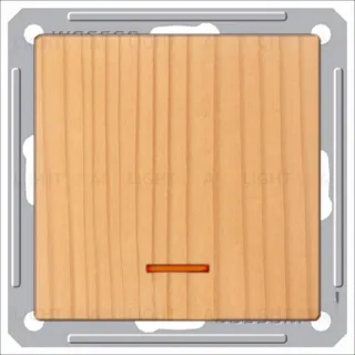 Выключатель одноклавишный с подсветкой Schneider Electric W59 16А/250В сосна VS116-153-7-86 VS116-153-7-86