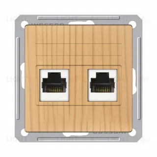 Розетка компьютерная двойная Schneider Electric W59 RJ45 кат. 5e сосна RSI-251KK5E-7-86 RSI-251KK5E-7-86