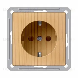 Розетка с заземлением с защитными шторками Schneider Electric W59 16А/250В, сосна RS16-152-7-86 RS16-152-7-86
