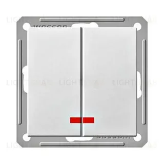 Выключатель двухклавишный с подсветкой Schneider Electric W59 16А/250В белый VS516-251-1-86 VS516-251-1-86