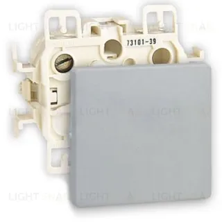 Выключатель одноклавишный Simon 73 Loft 10А/250В, алюминий 73101-39+73010-63 73101-39 + 73010-63