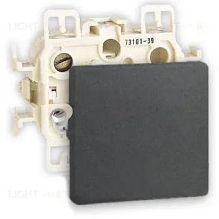 Выключатель одноклавишный Simon 73 Loft 10А/250В, графит 73101-39+73010-62 73101-39 + 73010-62