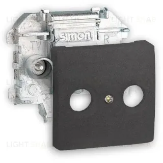 Розетка R-TV-SAT проходная Simon 73 Loft графит 73487-69+73097-62 73487-69 + 73097-62
