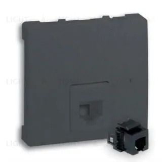 Розетка телефонная Simon 73 Loft RJ11, графит 73480-62 73480-62