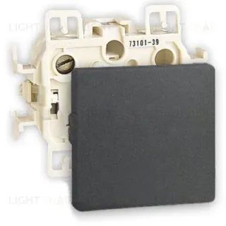 Выключатель одноклавишный перекрестный (вкл/выкл с 3-х мест) Simon 73 Loft 10А/250В, графит 73251-39+73010-62 73251-39 + 73010-62