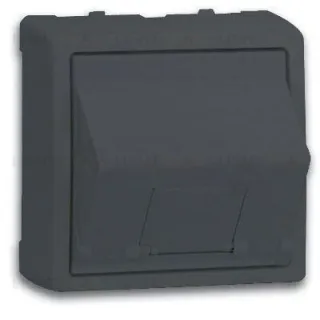 Розетка интернет одинарная Simon 73 Loft RJ45 5 кат., графит 75540-39+73085-62 75540-39 + 73085-62