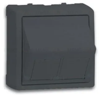 Розетка интернет двойная Simon 73 Loft RJ45 5 кат., графит 75001-39+75001-39+75540-39+75540-39+73086-62 75001-39 + 75540-39 + 73086-62