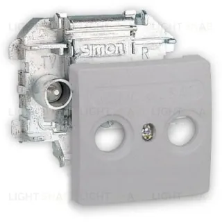 Розетка R-TV-SAT оконечная Simon 73 Loft алюминий 73488-69+73097-63 73488-69 + 73097-63