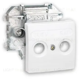 Розетка R-TV-SAT проходная Simon 73 Loft белый 73487-69+73097-60 73487-69 + 73097-60