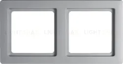 Рамка двойная Berker Q.1. алюминий с эффектом бархата 10126084 10126084
