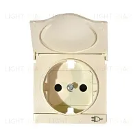 Розетка с заземлением с крышкой и безвинтовым зажимом Simon 82 (слоновая кость) 75464-39+82090-31 75464-39 + 82090-31