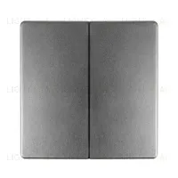 Двухклавишный выключатель Simon 82 (алюминий) 75398-39+82026-33 75398-39 + 82026-33