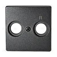 Телевизионная розетка R-TV проходная Simon 82 (графит) 75467-69+82097-38 75467-69 + 82097-38